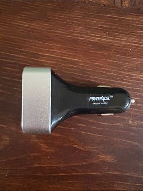 Rapid Charge Black & Silver Car Charger